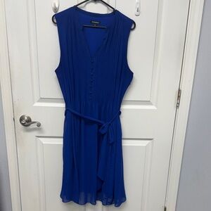 Roz & Ali Royal Blue Sleeveless Midi Dress